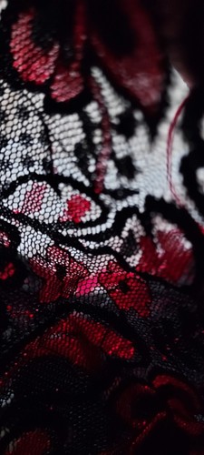 UNDERCOVER Secret Treasures abito sexy trasparente taglia 2 x rosso nero san valentino