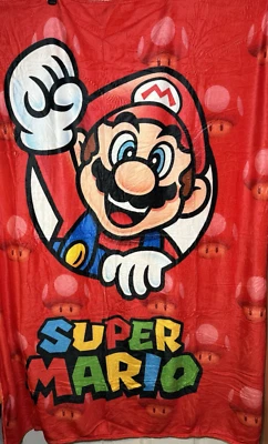 Super Mario Soft Fleece Throw Blanket 50” X 60” - Image 1 of 4