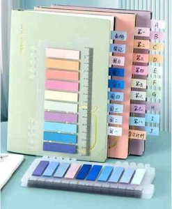 800 Pieces Sticky Tabs, Colorful Book Markers with Ruler for Index Callout,Stick - Picture 1 of 8