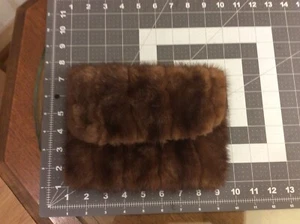 Vintage Real Mink Handbag Purse Clutch with Montblanc Magnetic Closer - Picture 1 of 4