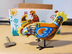 Vintage 1970 UdSSR Russian Tin Windup Pecking Chicken OB & Key Works Perfect #2 - Bild 1 von 6