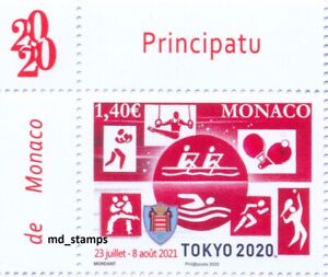 Monaco 2020 TOKYO 2020 OLYMPIC GAMES in 2021 single stamp MNH