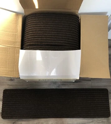 MB!GM Paquete de 28 peldaños para alfombras escaleras antideslizantes 8”x30” corredor interior reutilizables Foto 1 de 4