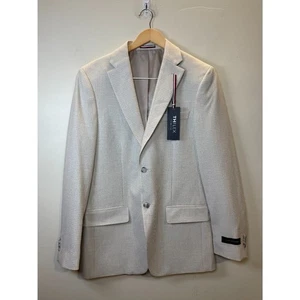 Tommy Hilfiger NWT Sport Coat Men's 38R White Tan Check Modern Fit Stretch Neat - Picture 1 of 7