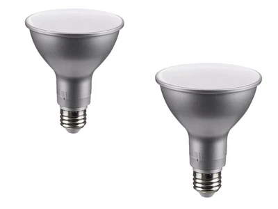 SATCO S11585 - 11 Watt PAR30LN LED BULB - CCT Selectable - Silver Finish (2 Pk) - Image 1 of 4