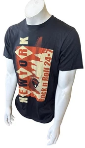 Hard Rock Cafe Men's New York City Rock N Roll 24/7 Graphic Black Shirt Size M - Picture 1 of 3