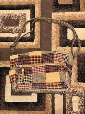 Bolso de hombro Bella Taylor acolchado retazos a cuadros y monedero Foto 1 de 4