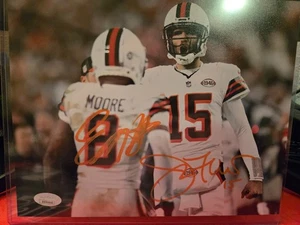 Joe Flacco & Elijah Moore Cleveland Browns Signed Autographed 8x10 Photo JSA COA - Picture 1 of 4