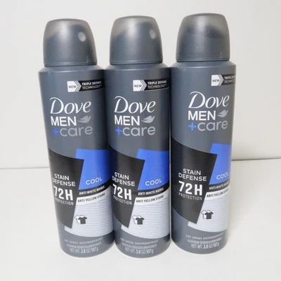 Набор из 3 Dove мужчин + уход защита от пятен классный сухой спрей антиперспирант 3,8 унц. - Изображение 1 из 4