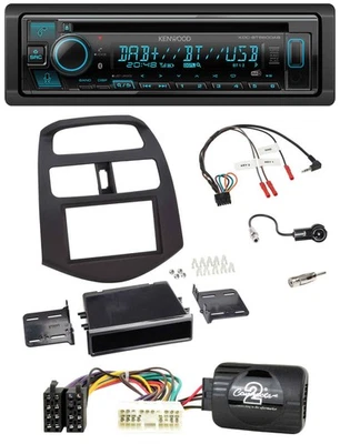 Kenwood Bluetooth DAB CD Lenkrad USB Autoradio für Chevrolet Spark KLM 2012-2013 - Bild 1 von 4