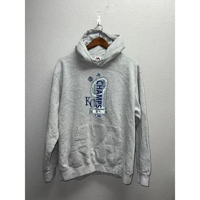 Kansas City Royals Champs Sudadera con Capucha Campeones Serie Mundial Majestuoso Gris Pullover L Foto 1 de 4