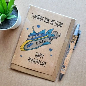 Funny Stingray Anniversary card - Gerry Anderson - Standby for Action - Picture 1 of 4