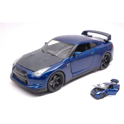 BRIAN'S NISSAN GT-R 2009 FAST & FURIOUS 7 BLUE 1:24 Jada Toys Movie Nouveau modè - Photo 1/4