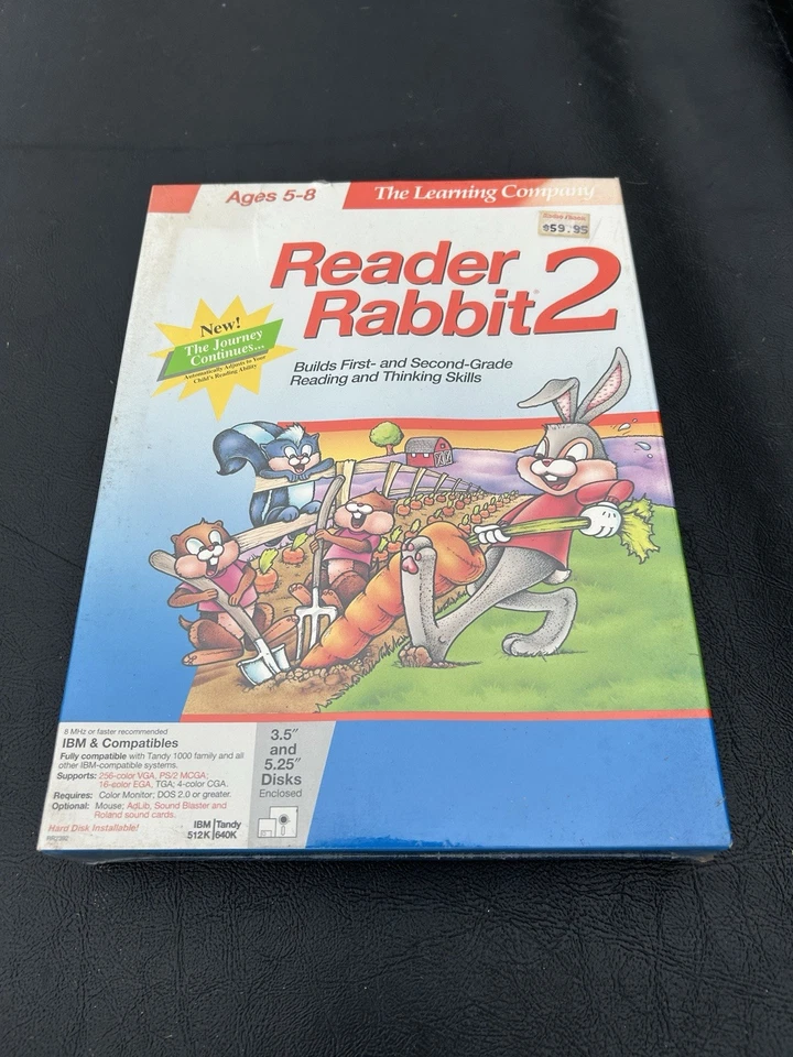 Reader Rabbit 2 The Learning Company Big Box IBM Tandy Game 3.5" NEW 1992 - Image 1 of 4