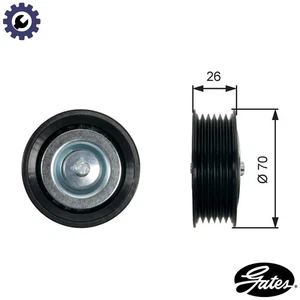 DEFLECTIONGUIDE PULLEY VRIBBED BELT T36469 FOR ALFA ROMEO MITO GIULIETTA/Van - Picture 1 of 9