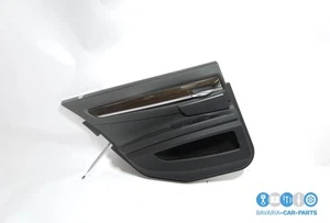 Original BMW F01 F04 Door Panel Leather Rear Left Black+Moulding - Picture 1 of 6