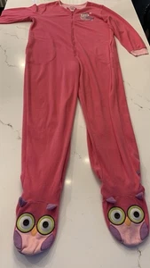 Nick Nora Schlafanzug Eule Footie Rosa Fleece Full Zip Einteiler Damen XL - Bild 1 von 10