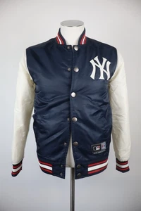 MAJESTIC NY BASEBALL GIUBBINO TRAPUNTATO GIACCA SPORT UOMO XS MAN VINTAGE JACKET - Picture 1 of 11