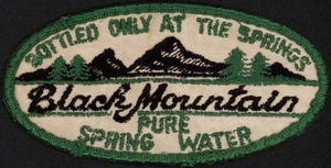 Vintage uniform patch BLACK MOUNTAIN Pure Spring Water mountains pictured oval - Picture 1 of 2