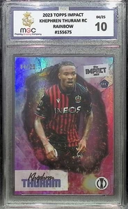 Khephren Thuram RC OGC Nice Rainbow 4/25 Topps Impact 2023 MGC 10 not PSA - Bild 1 von 3