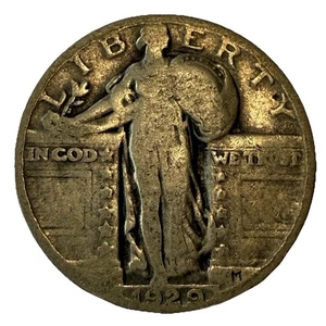 Cuarto de dólar Standing Liberty 1929 - sin acuñación - 90 % plata - Imagen 1 de 2