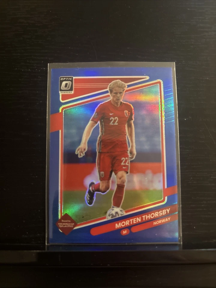 2021-22 Panini Donruss Road to Qatar Optic Blue Prizm /99 Morten Thorsby #105 - Image 1 of 1