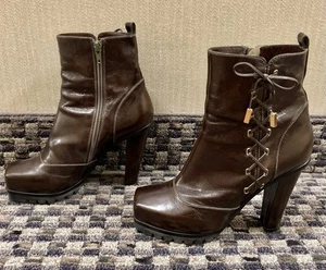 Women's Marc Jacobs Brown Bootie Boots - Barely Worn - Size 38 - Picture 1 of 5