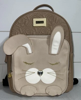 Betsey Johnson Grande Escuela Viaje Equipaje Mochila Cartera Libro Bolso Conejito Foto 1 de 4