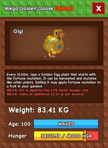 🐸 Titanic Mega Golden Goose 🍅 Roblox Grow A Garden 👨🌾 günstiger GAG - Bild 1 von 3