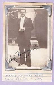 AUTOGRAFO ORIGINALE PINKY HIGGINS GIOCATORE DI BASEBALL - Foto 1 di 1