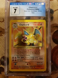 CGC 7 NM Base Set Charizard 4/102 Holo Rare Unlimited PSA 7-8? - Picture 1 of 3