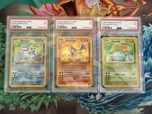 Pokemon Charizard Blastoise Venusaur PSA 1 Sequenziale Set Base 4/102 Ita Arita - Foto 1 di 7