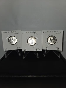 3 Münzen Lot 2005 P Nickel Büffel Stempelglanz ungradiert - Bild 1 von 9