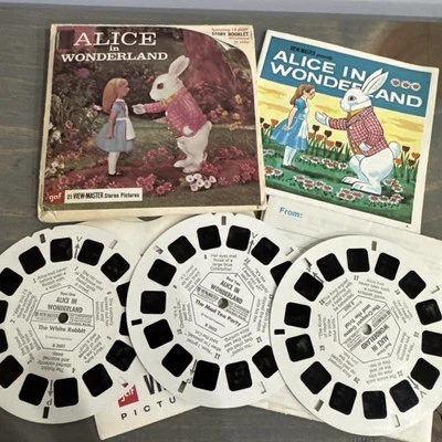 gaf B360 Alice in Wonderland Classic Tales Stories view-master Reels Packet - Image 1 of 4