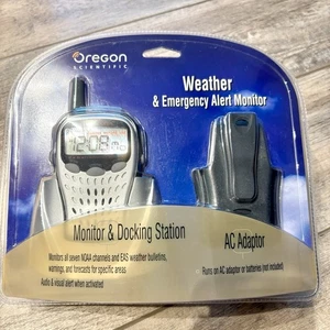 New Oregon Scientific Weather & Emergency Alert Monitor & Docking Station WR103 - Picture 1 of 2