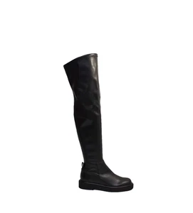 ¡Nuevo! Paloma Barceló Mujer Kenda OTK Botas Cuero 38 8 EE. UU. Negro DD517 - Imagen 1 de 6