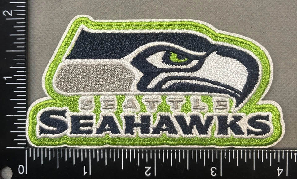 SEATTLE SEAHAWKS IRON ON EMBROIDERED PATCH