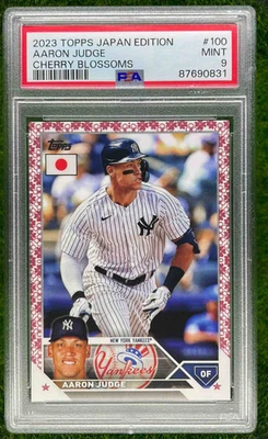 690831 2023 Topps Japan Edition Aaron Judge Cherry Blossoms 37/99 Yankees PSA 9 - Image 1 of 2