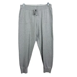 J.Crew Gray Cotton-Cashmere Knit Womens Large Drawcord Jogger Sweatpants Casual - Picture 1 of 12