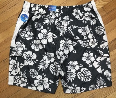NWT Men’s Wave Zone Drawstring Lined UV Protection Floral Cargo Swimwear Size XL - Image 1 of 4