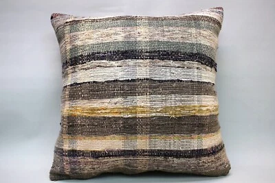 Almohada de sofá Kilim, 20x20 pulgadas, cojín étnico decorativo, almohada boho hecha a mano Foto 1 de 4