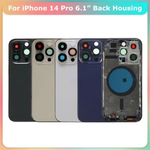 Rear Back Housing Cover Battery Door Frame Replacement For iPhone 14 Pro 6.1" - Picture 1 of 1