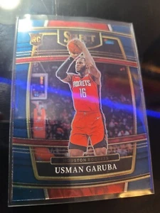 2021-22 Panini Select Retail Blue Usman Garuba RC #56 Houston Rockets - Picture 1 of 2