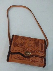 Genuine Leather Tanner Shoulder Purse Cosplay Mystical Renaissance Brown Strap - Picture 1 of 14