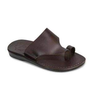 Petra - Leather Toe Strap Sandal | Brown - Picture 1 of 5