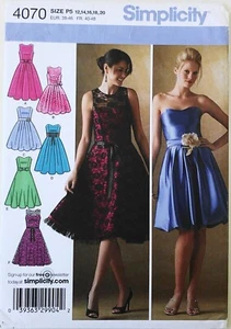 Simplicity 4070 Misses / Miss Petite Dresses Sewing Pattern Sz 12-20 - Picture 1 of 1