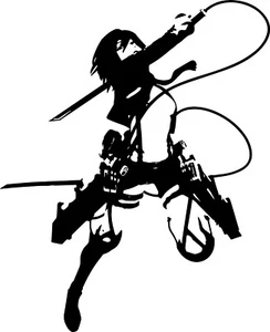 Mikasa Ackerman Attack on Titan for car/truck laptop window custom - Picture 1 of 1