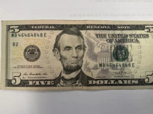 $5 2013 serial  Number ( 46464848) - Picture 1 of 2