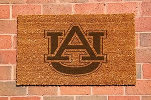 Alfombra de bienvenida grabada con láser Auburn, fibra de coco 100 % natural - Imagen 1 de 1