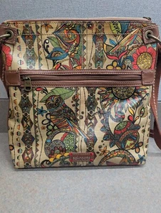 Sakroots 11 x 11 Eule Umhängetasche Schultertasche beschichtetes Canvas - verstellbarer Riemen - Bild 1 von 7